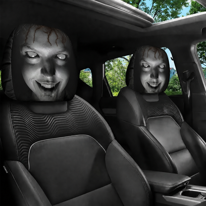 Hooded Phantom Headrest Covers 2-Pack – Buy 1 Get 1 Free, Gothic Car Seat Decor