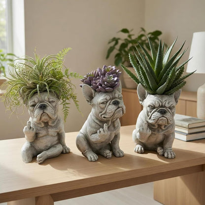 Grumpy Dog Planter