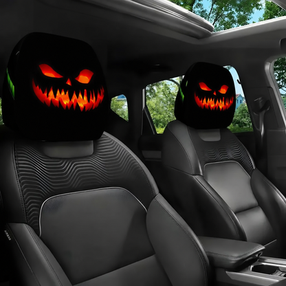Hooded Phantom Headrest Covers 2-Pack – Buy 1 Get 1 Free, Gothic Car Seat Decor