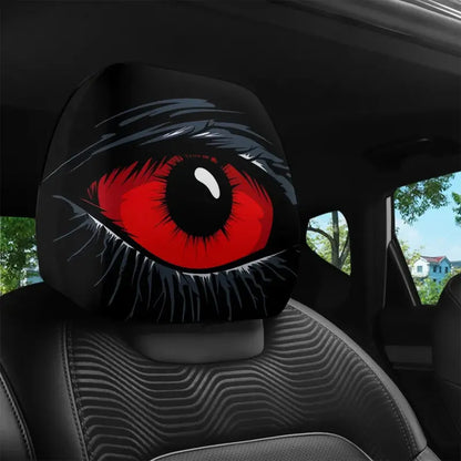 Hooded Phantom Headrest Covers 2-Pack – Buy 1 Get 1 Free, Gothic Car Seat Decor