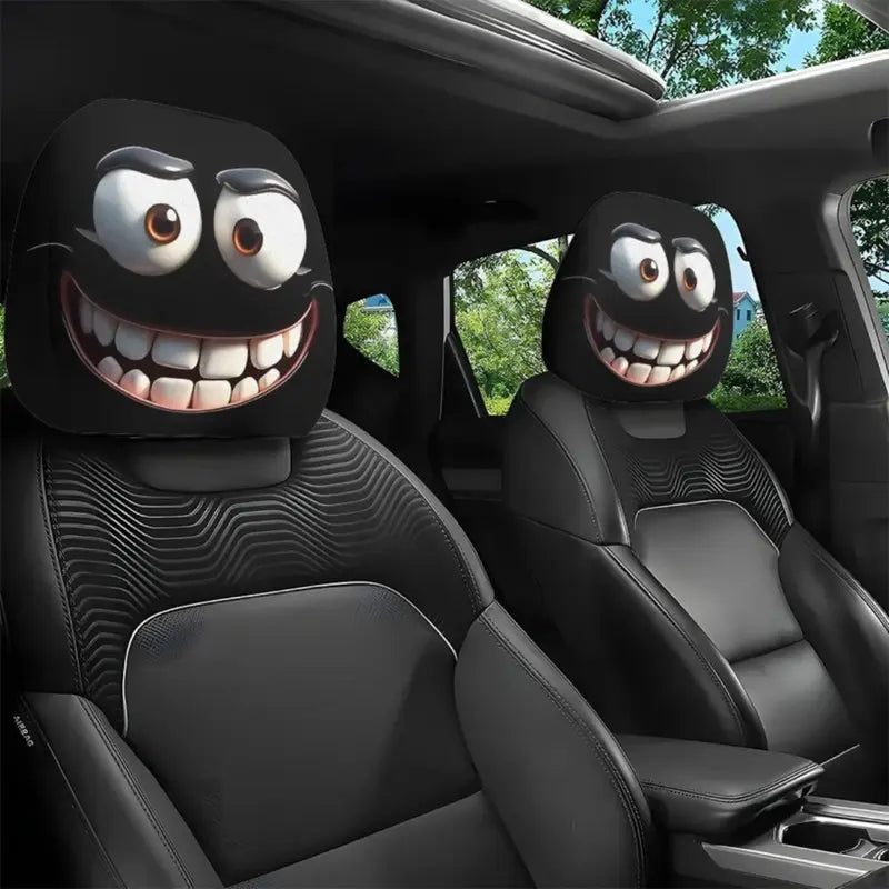 Hooded Phantom Headrest Covers 2-Pack – Buy 1 Get 1 Free, Gothic Car Seat Decor